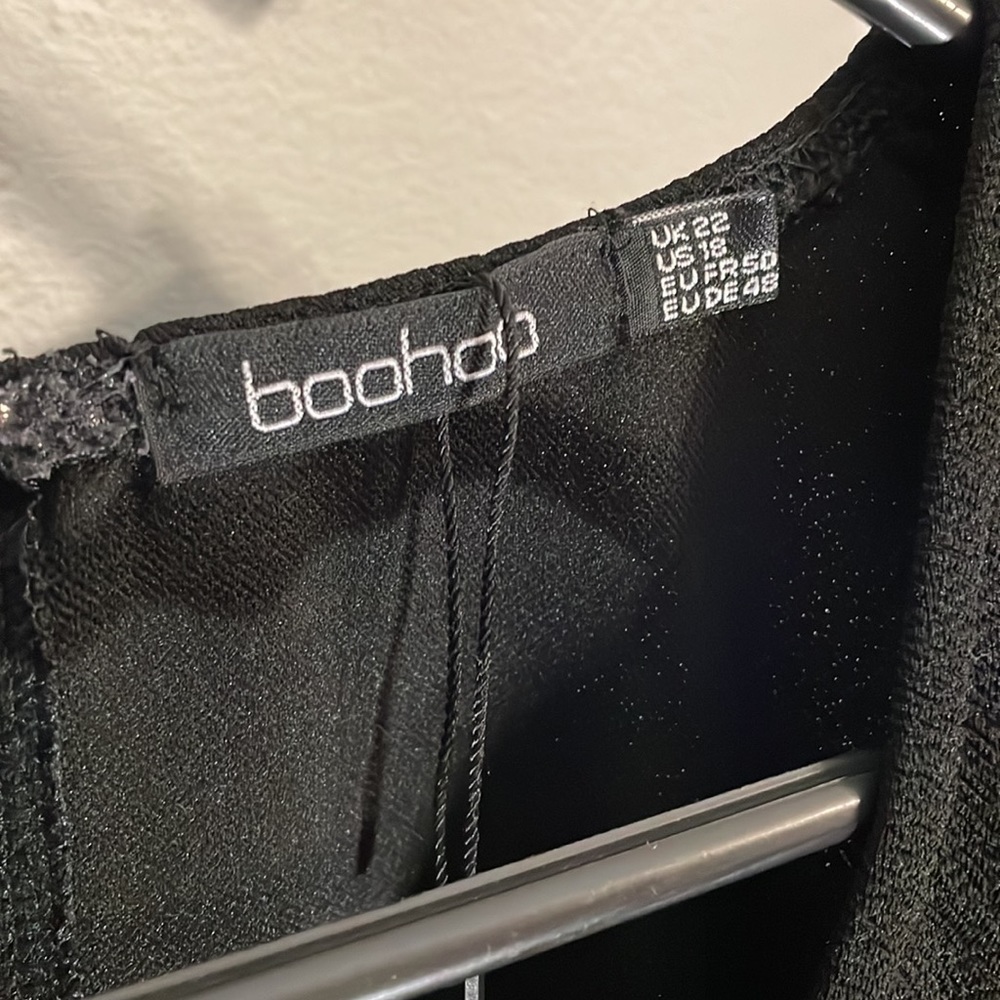 Black Skort Long Sleeve Jumpsuit - Picture 2 of 5